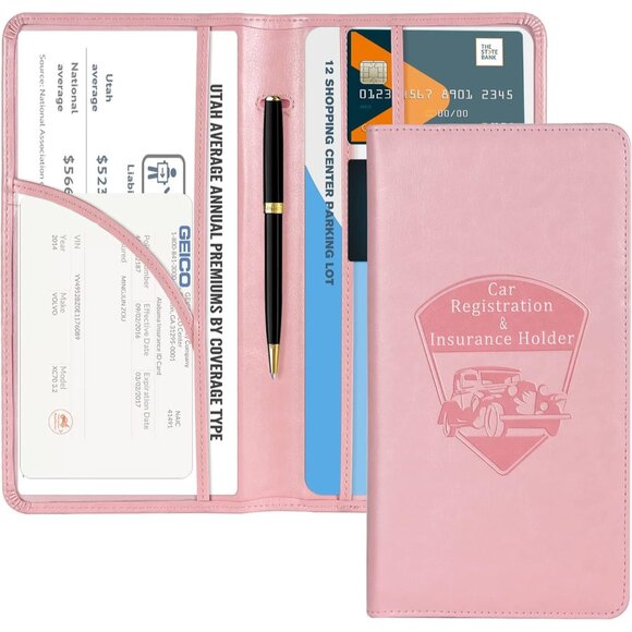 Other - Car Registration and Insurance Holder - Vehicle Glove Box Car Organizer, Auto Tr